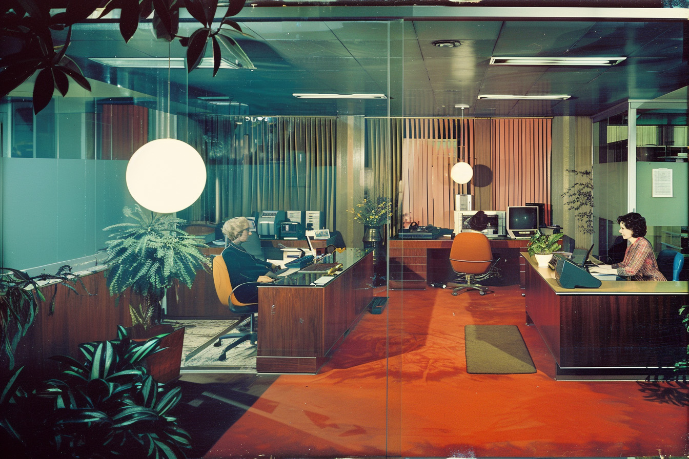 Muzak offices in the 1960s